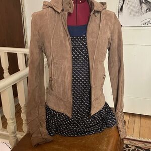 Le Chateau Women's Brown Leather Jacket